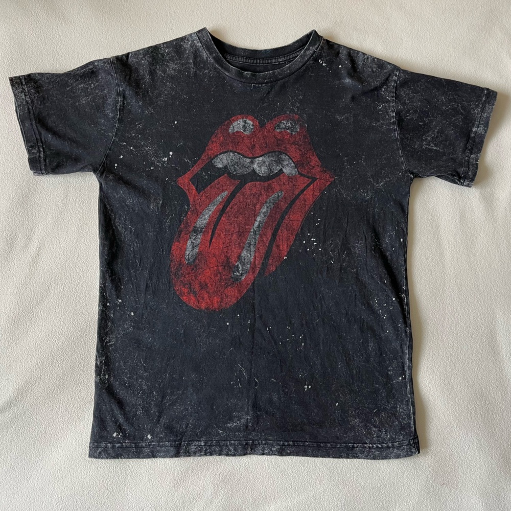 Rolling Stones distressed tongue t shirt